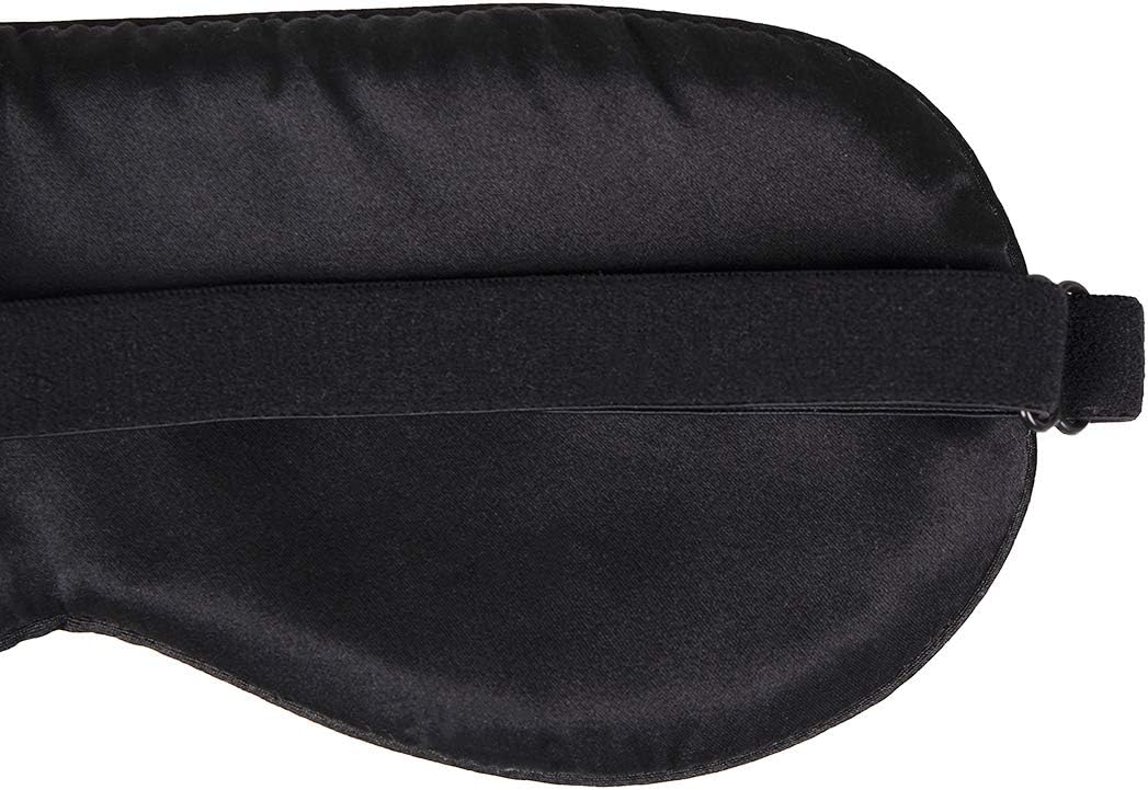 100% Mulberry Silk Sleep Mask Blackout, Cute Natural Sleeping Mask with Adjustable Elastic Strap, Satin Eye Cover for Men Women Adults (Blue) - Image 4