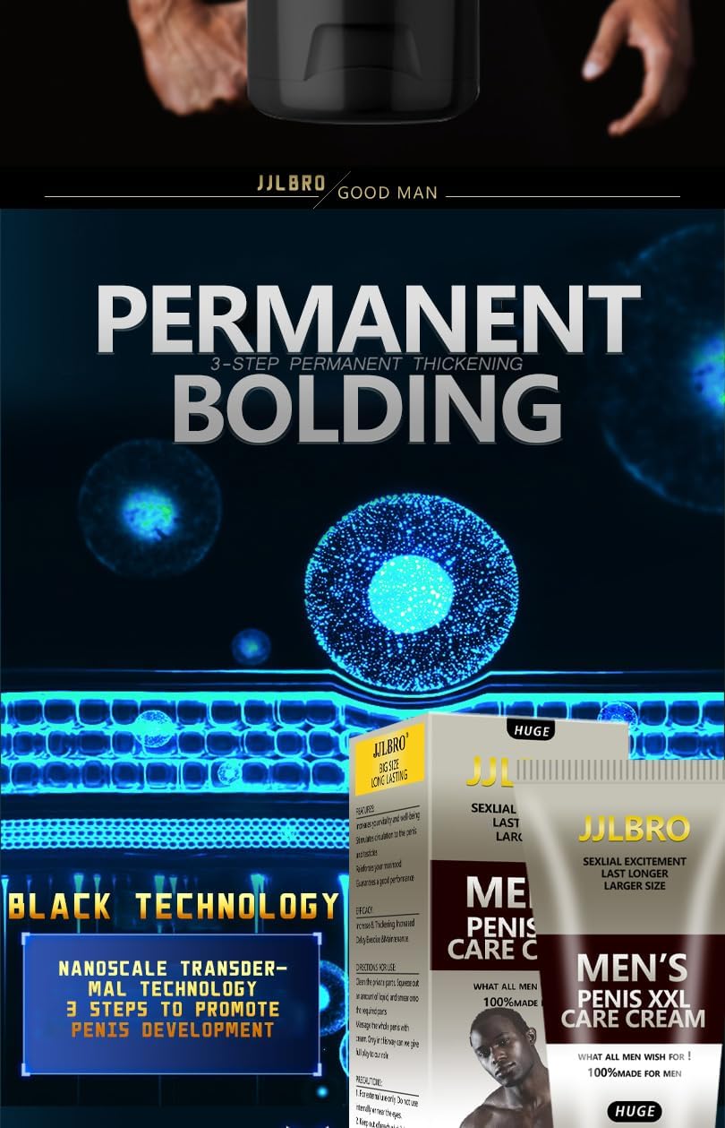 Huge Men's XXL Extra Power Strength Care Cream - Big Size Massage Enlargement Gel for Men for Huge Enhanced Size, Enlarge Thickness, Strength, and Prolonged Performance