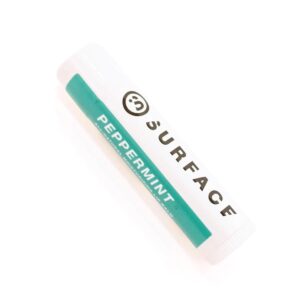 Surface Natural Lip Balm, Hydrating Mint for Kids and Adults, Moisturizing Lip Balm with Vitamin E, Beeswax and Peppermint Oil, Lip Care for Dry Sensitive Lips, Peppermint, 0.15oz
