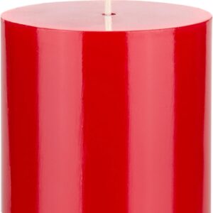 Mega Candles 1 pc Unscented Solid Red Pillar Candles, Hand Poured Premium Wax Candle 3 Inch x 3 Inch, Home Décor, Spas, Weddings, Celebrations, Party, Centerpieces, Holidays, Vigils, Prayers