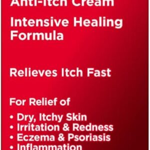 Amazon Basic Care Maximum Strength Anti-Itch Cream, Hydrocortisone 1 Percent Intensive Healing Formula, Itch Relief For Bug Bites, Eczema, Psoriasis, Poison Ivy, Oak and Sumac, 1 ounce (Pack of 1)