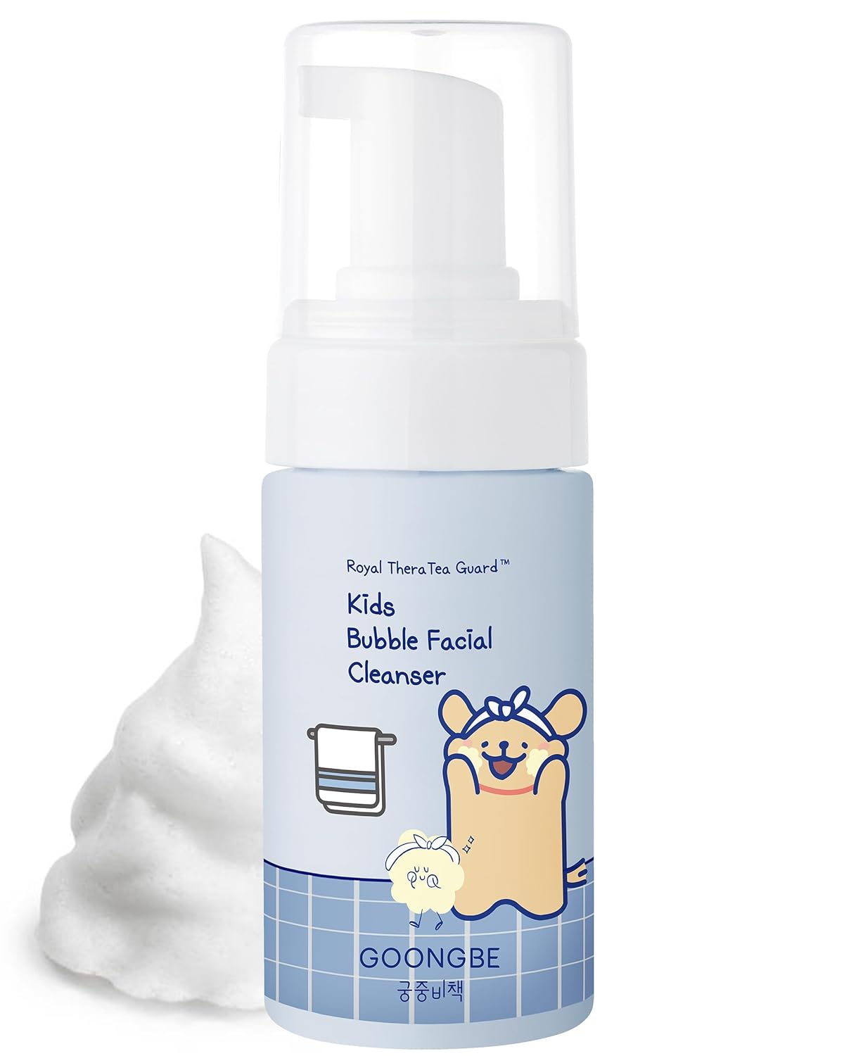 Kids' Bubble Facial Cleanser x Maltese - Korean Kids Low pH Bubble Foam Face Wash - Gentle Cleansing & Hydrating with Panthenol and Amino Acids - Allergen Free Scent, 3.38 fl.oz.