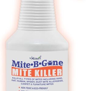 Mite Killer Spray by Mite-B-Gone — Kills Human Mites, Bird, Dust, Spider, Rat, Turkey, Carpet Mites. Treatment for Homes, Furniture, Bedding, Auto & Animals | Non-Toxic | Kid & Pet Safe | 16oz Spray
