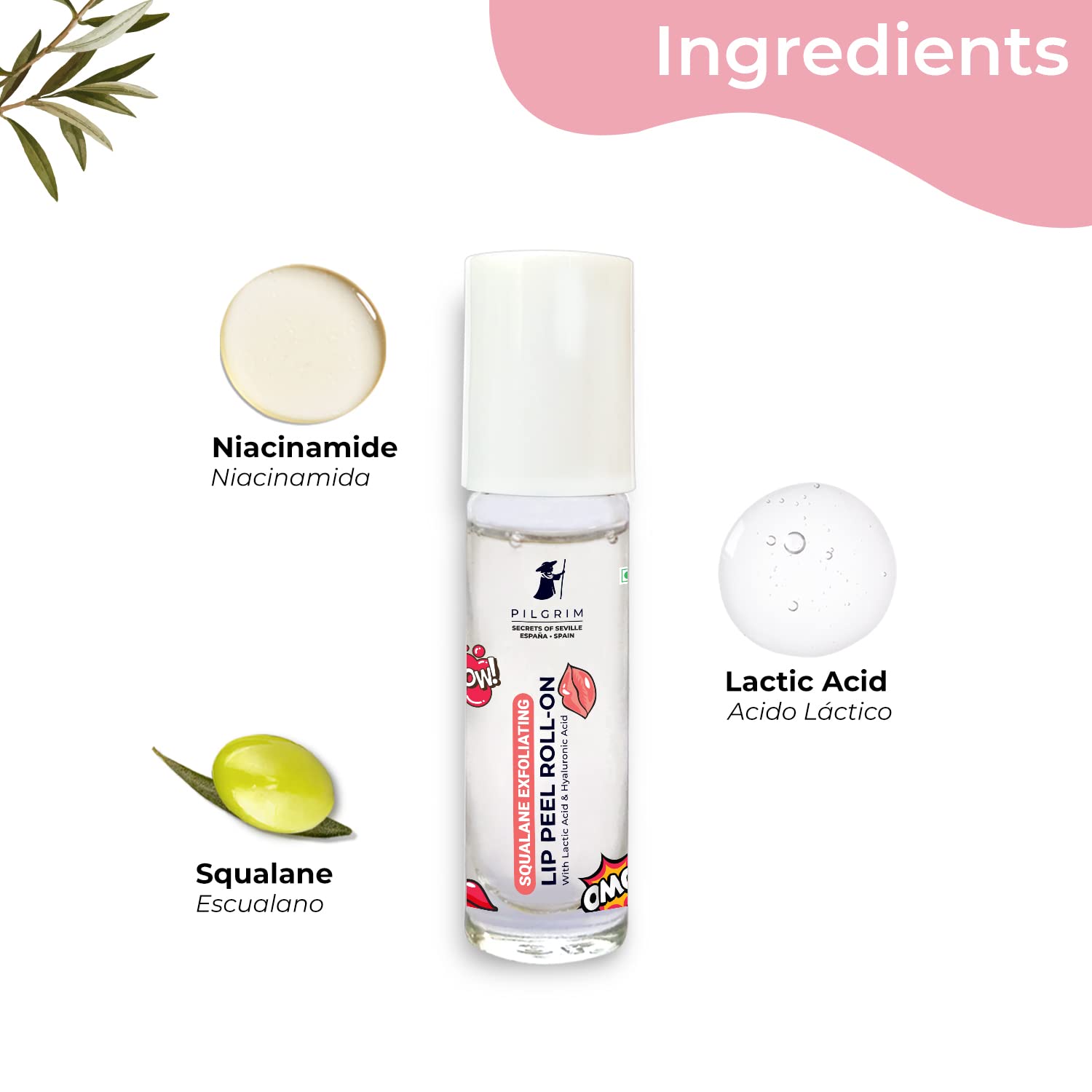 Squalane Exfoliating Lip Peel Roll-On | Hydrating Lip Peel Formula with Hyaluronic Acid | Removes Dry & Flaky Skin | Provide Soft, Glossy & Kissable Lips | 0.20 Fl Oz/6ml - Image 5