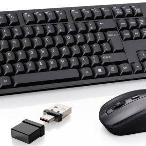 Wireless Keyboard and Mouse Combo,Wireless Keyboard and Mouse for Windows,Android,iPad pro/iPad Air/iPad/iPad Mini,Compatible with PC, Laptop