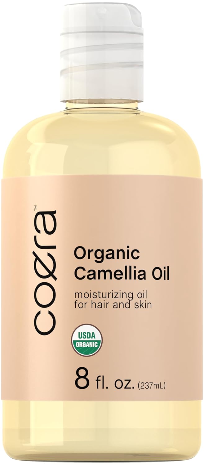 TiktokCoera Camellia Oil | 8 fl oz (Pack of 1) | Certified Organic | Moisturizing Oil for Hair and Skin | Free of Parabens, SLS, & Fragrances