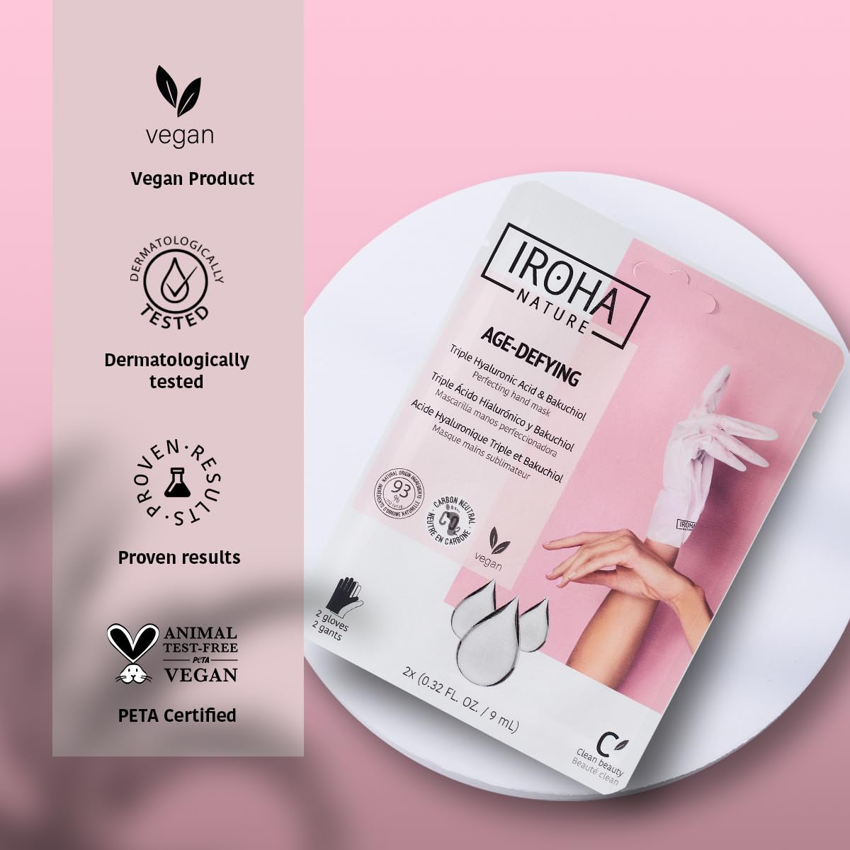 Triple Hyaluronic Acid Anti-Aging Hand Mask Gloves 4 Pairs Vegan Cruelty-Free 93% Natural - Image 8