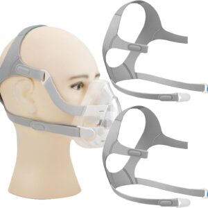 2-Pack Replacement CPAP Headgear with Magnetic Clips for ResMed Airfit F20, CPAP Headgear Straps Compatible with Resmed Mask F20 - Soft, Plush Straps for Optimal Fit & Flexibility(Large)