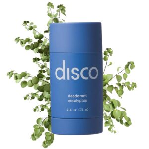 Disco Natural Deodorant - Eucalyptus & Tea Tree Oil | Extra Strength Freshness for Men, Aluminum Free Free with Eucalyptus, Aloe, Tea Tree Oil | Free From Parabens & Sulfates - Vegan Made in the US