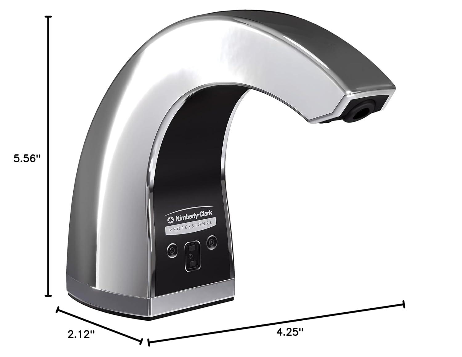 Kimberly-Clark Professional™ Touchless Counter Mount Soap and Hand Sanitizer Dispenser (47604), Chrome, 1.5 L Capacity, 2.12" x 4.25" x 5.56" (Qty 1) - Image 11
