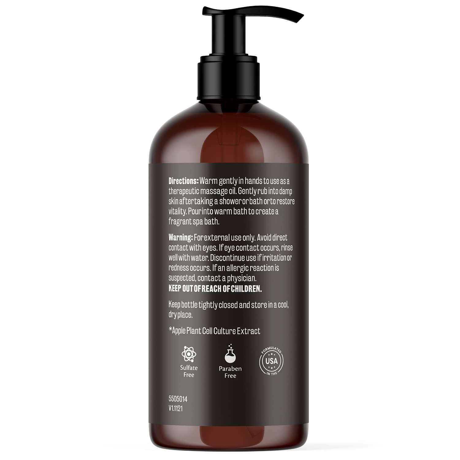 Ylang Ylang Ginger Massage Oil 8oz with Collagen and Stem Cells for Detox and Skin Firming - Image 2