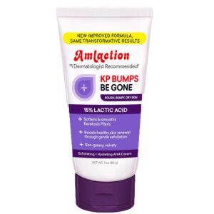 Keratosis Pilaris Lotion with 15% Lactic Acid – 3 oz Exfoliating and Moisturizing Body Cream for Dry, Rough, and Bumpy Skin – Skin Treatment for Smoother Texture