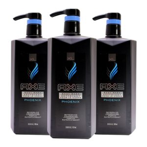 Axe Body Wash for Men, Phoenix, 28 oz with Pump (Pack of 3)