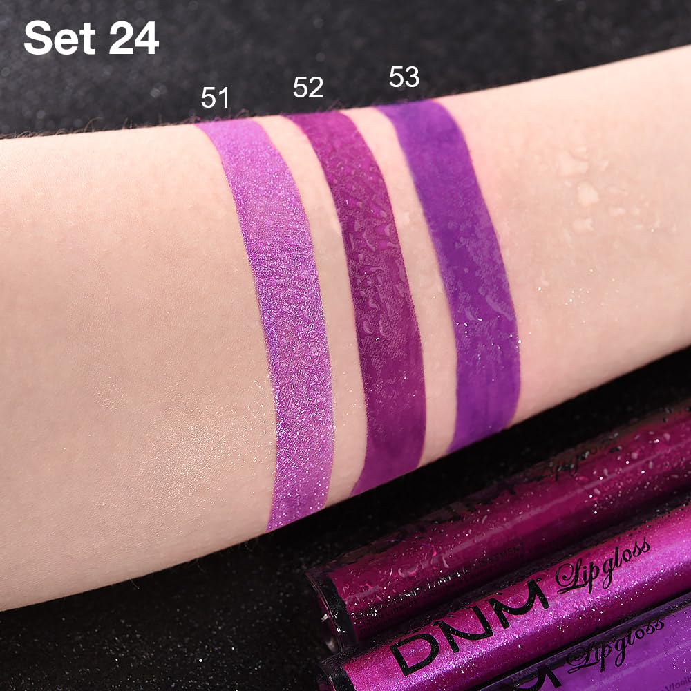 evpct 3Pcs Violet Purple Crystal Metallic Shimmer Glitter Matte Liquid Lipstick Lip Stain Sets for Women Matte+Lipstick Long Lasting Waterproof Permanent 24 Hours Magic Lipstick 24 Hours original - Image 5