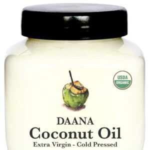 Daana Organic Coconut Oil for Skin: Extra Virgin, Cold Pressed (12 oz)