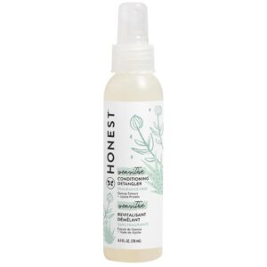 The Honest Company Fragrance Free Conditioning Hair Detangler | Leave-in Conditioner + Fortifying Spray | Tear-free + Hypoallergenic for Sensitive Skin | 4 fl oz