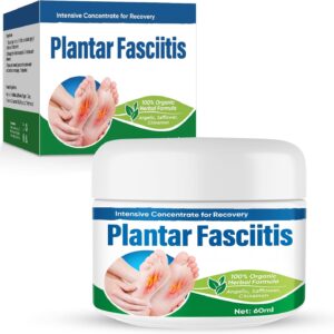 Plantar Fasciitis Cream, 60ML Maximum Strength for Plantar Fasciitis Cream for Feet, Fast Acting & Natural Gentle Formula, Effective & Soothing, Suitable for All-Day Use