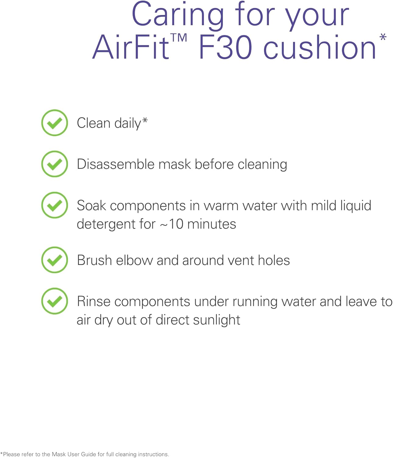 ResMed AirFit F30 Cushion - Full-Face CPAP Mask Cushion Replacement - CPAP Accessory - Minimal Contact Design - Medium - Image 5
