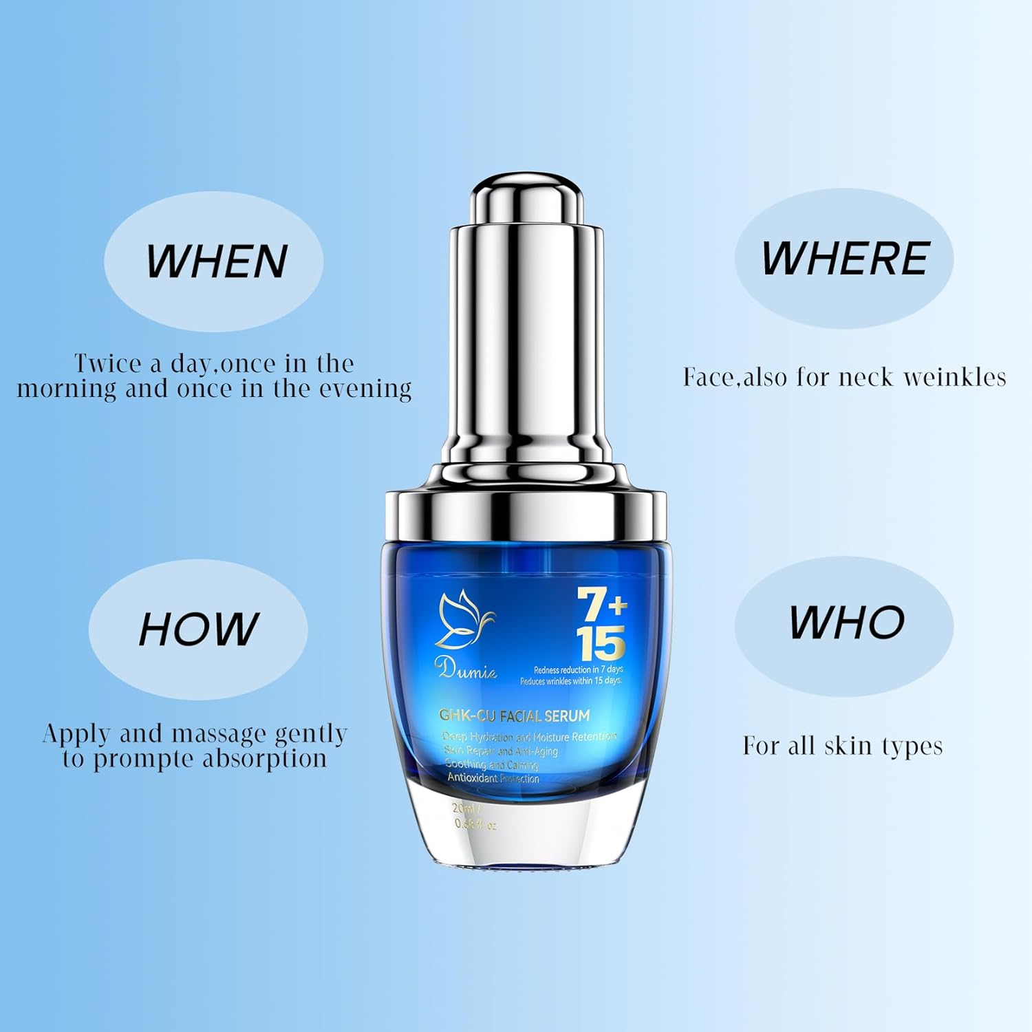 GHK-Cu Copper Peptide Serum with Plant Stem Cells, EGF, and Hyaluronic Acid, 25mL, New Condition - Image 7