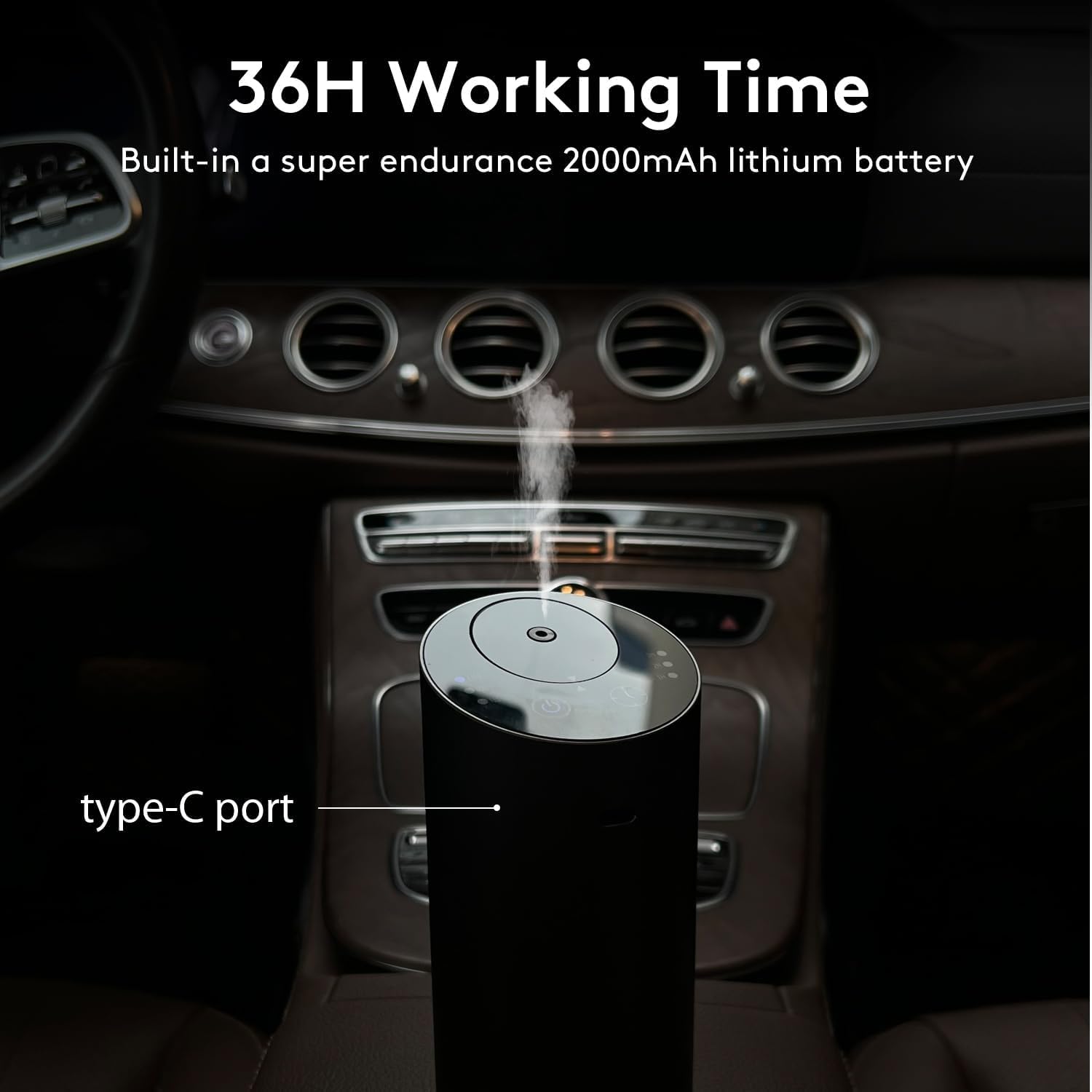 Waterless Car Diffuser, Waterless Diffusers for Essential Oils with Timer & No Leakage Tech, Super Quiet Cordless Aromatherapy Essential Oil Diffuser Battery Operated for Car, Room, Office - Image 5