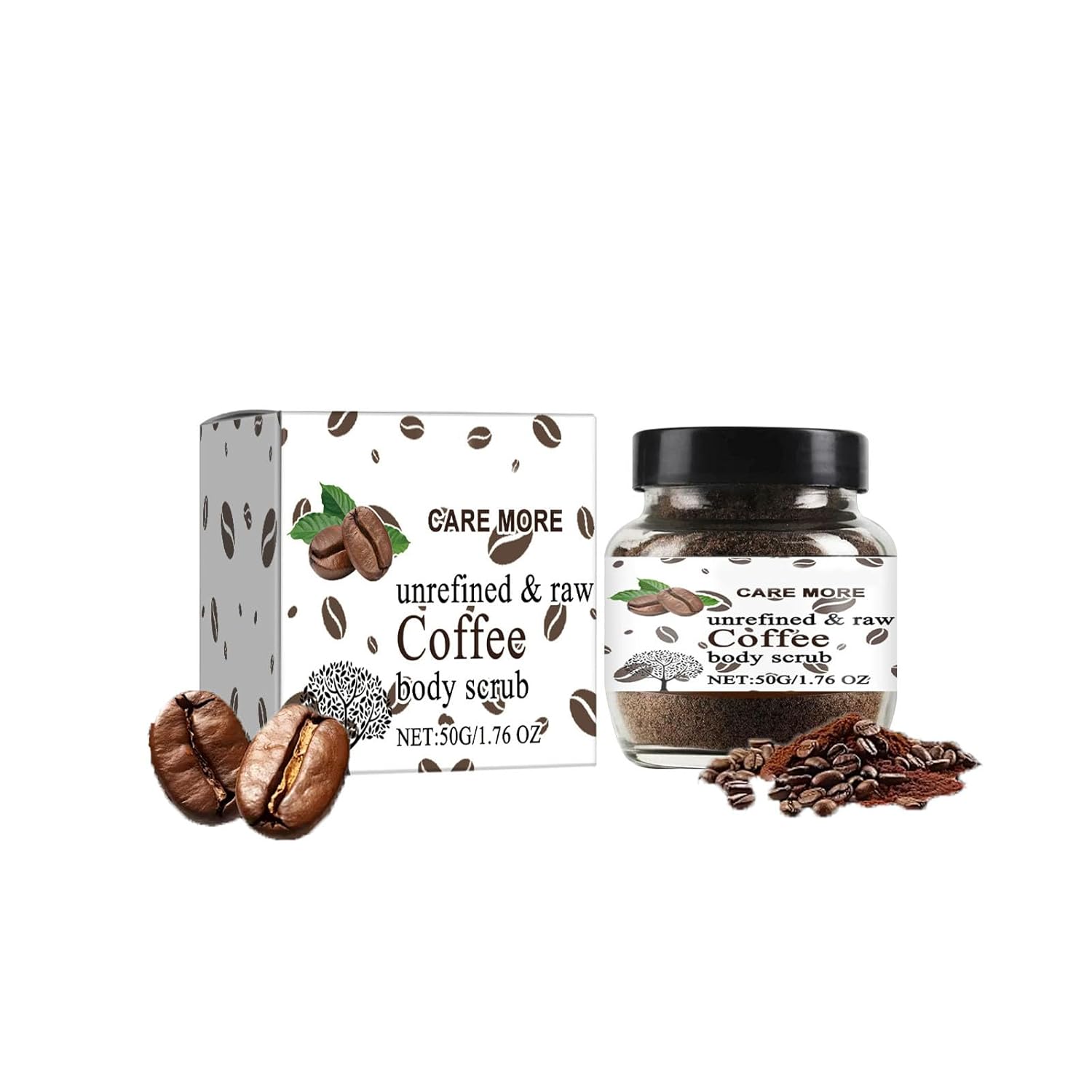 Exfoliating Body Scrub - Coffee Body Scrub with Organic Coffee Extract, for Moisturizing and Exfoliating Skin, Face, Hand, Foot,Great Gifts for Women 1.76 OZ