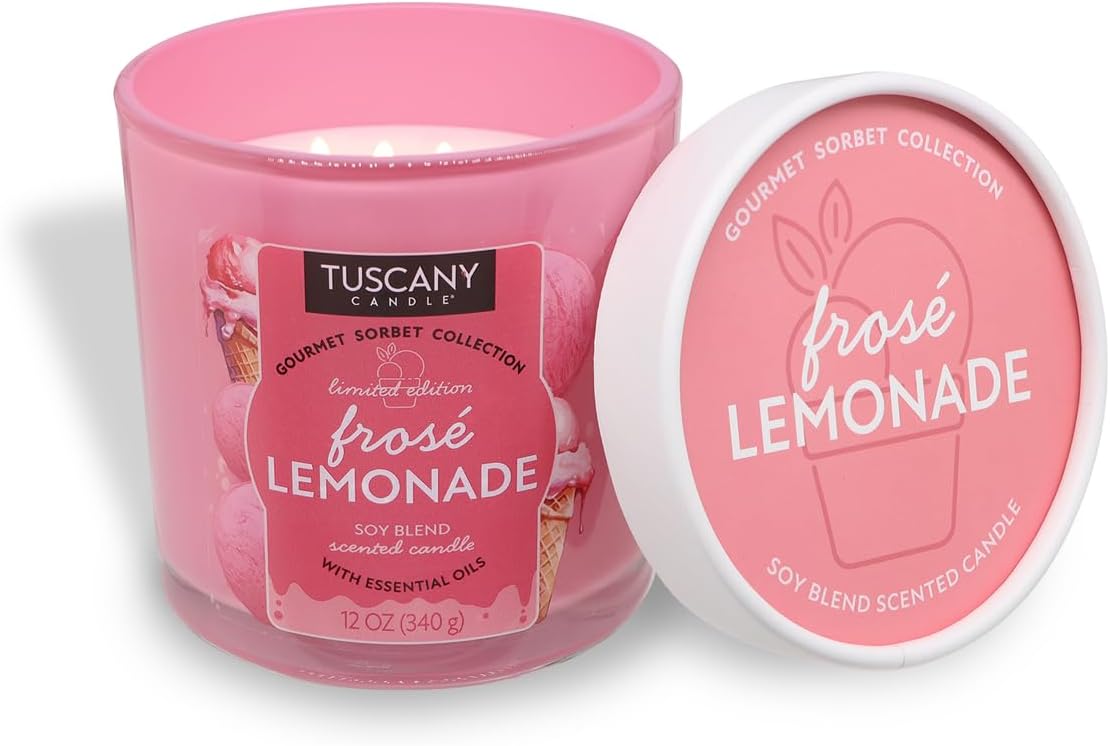 Tuscany Candle Frosé Lemonade 12 oz Tart Citrus Scented Summer Soy Wax Candle - Image 2