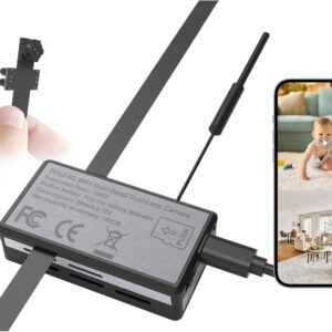 Spy Camera WiFi Mini Hidden Camera 1080P Dual Lens DIY Module Wireless Tiny Nanny Cam - Small Discreet Home Security Indoor Outdoor - 5G and 2.4G Wi-Fi Dual Band Dual Lens Surveillance Cameras