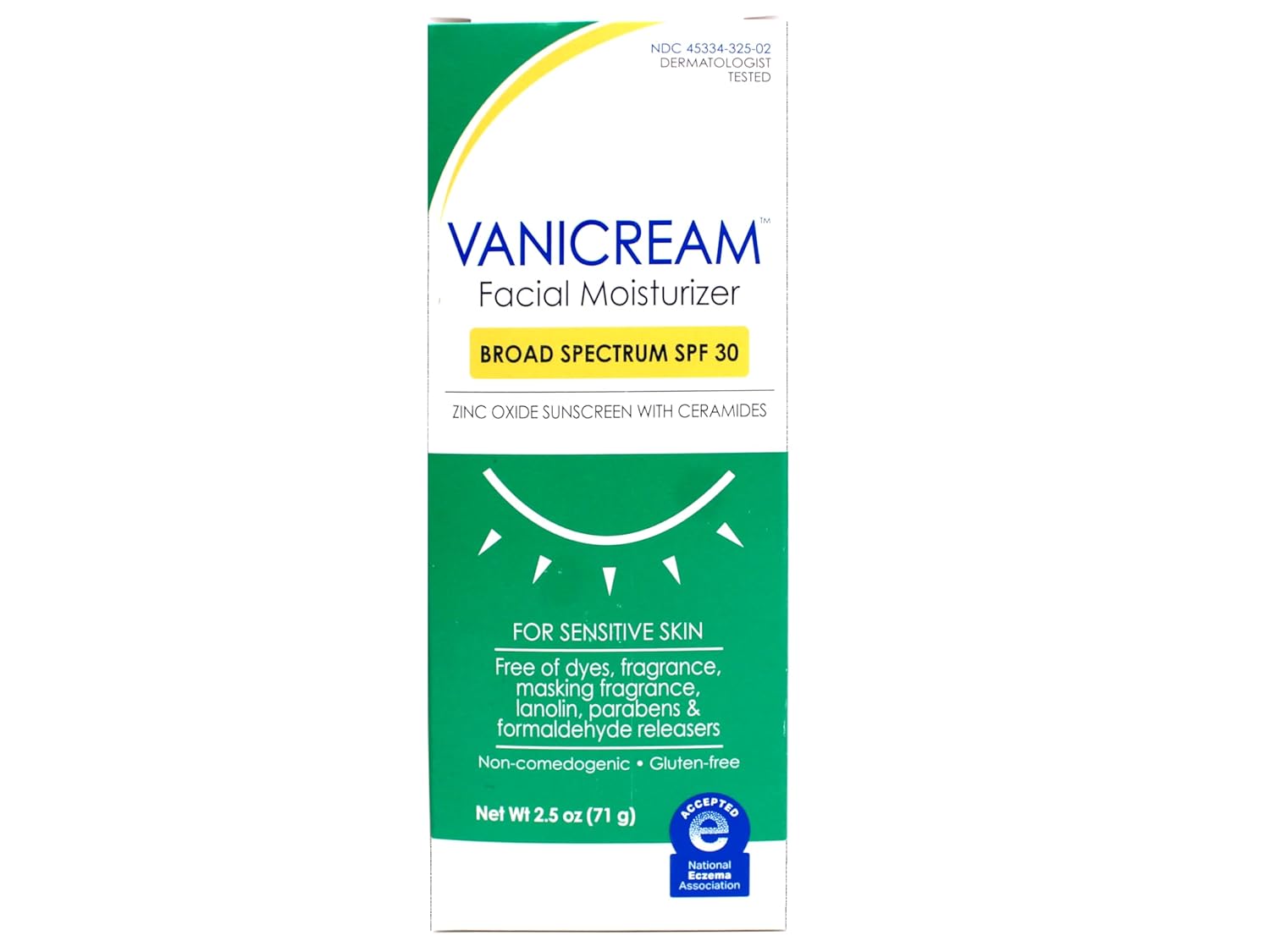 Vanicream Sensitive Skin Facial Moisturizer SPF 30, 2.5 oz, Pack of 3 - Image 2