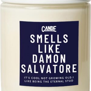 CE Craft Smells Like Damon Salvatore Candle - Bourbon + Vanilla Scented - Gift for Her, Celebrity Prayer Candle, Vampire Candle, Girlfriend Gift (Midnight Musk)