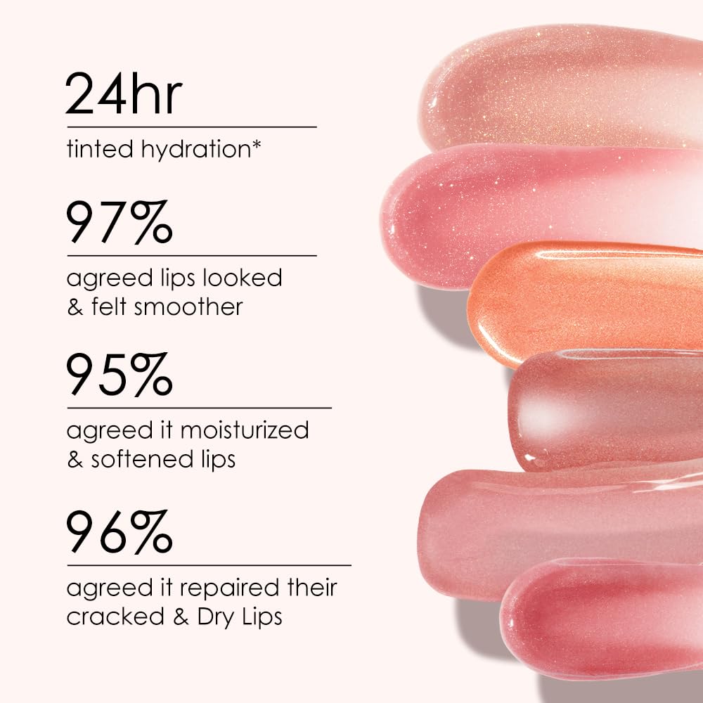 CATKIN Tinted Lip Balm Glitter Lip Stain Ultra Hydrating Lip Moistrurizer Chapstick with Vitamin E Nourishing For Cracked & Dry Lips 0.12 oz C11 Fairy - Coral Pink - Image 3