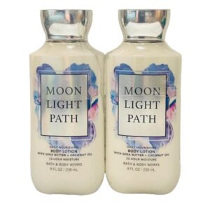 Bath & Body Works Bath and Body Works Moonlight Path Super Smooth Lotion Sets Gift For Women 8 Oz -2 Pack (Moonlight Path) blue 16 Fl Oz