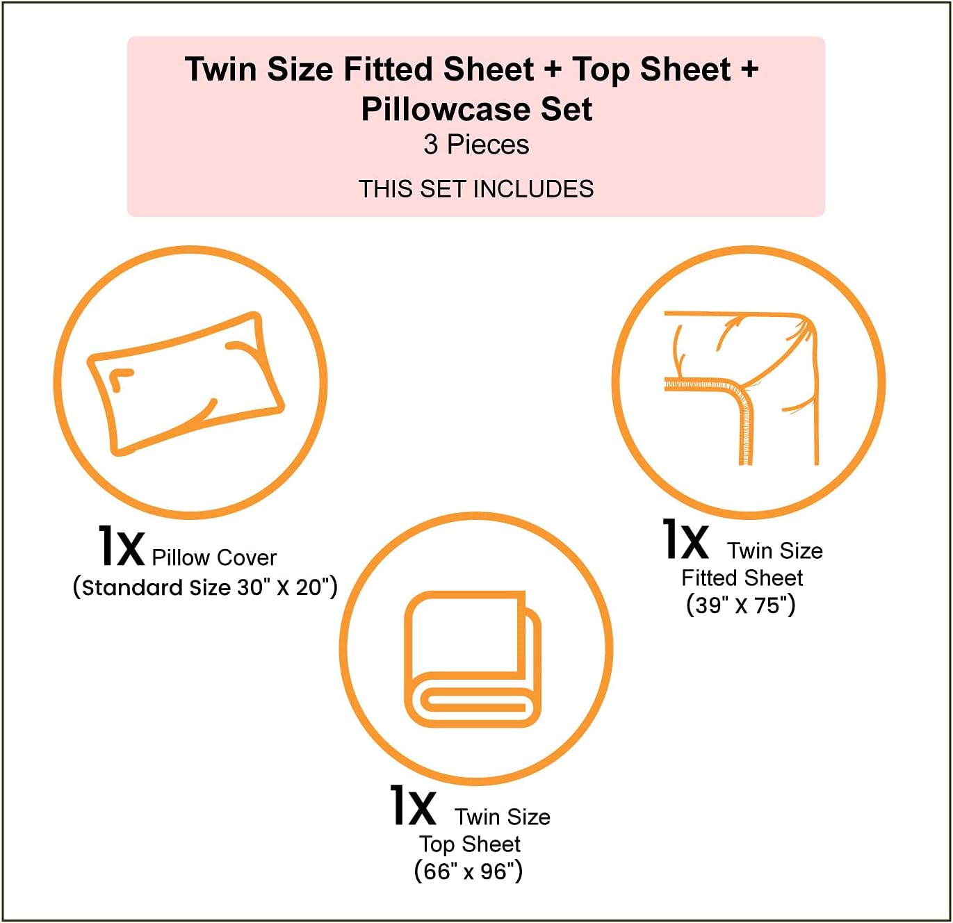 Ambesonne Word Search Game Sheet Set, Unified Modeling Language Word Game with Highlighted Keywords, Fitted and Flat Sheet with Pillowcase Bedding Accent 3 Piece Set, Twin, Black Yellow Orange - Image 4