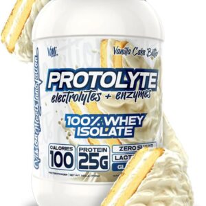 VMI Sports | ProtoLyte Whey Isolate Protein Powder | Low Calorie Whey for Weight Loss and Muscle Gain | Digestive Enzymes | Non-GMO (1.6 lb, Vanilla Cake Batter)