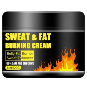 Hot Cream Belly Fat Burner, Natural Weight Loss Cream Workout Sweat Enhancer Fat Burning Cream for Women and Men, Cellulite Treatment for Thighs Legs Abdomen Arms and Buttocks, 120g