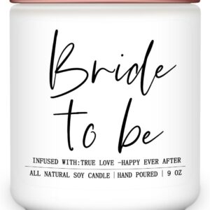 Bride to Be Gifts for Women,Unique Engagement Anniversary Wedding Candles Gift for Her,Bridal Shower Scented Candle for Bride(9oz)