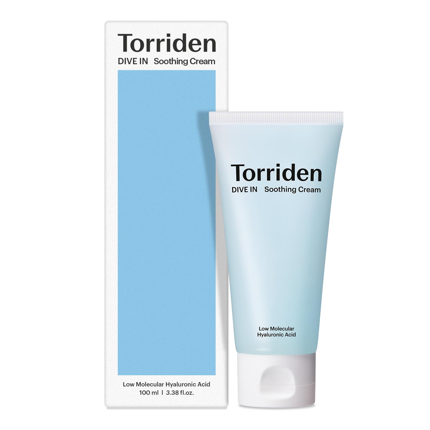 Torriden DIVE IN Hyaluronic Acid Soothing Cream Tube Type 100ml (3.38 fl. oz) | Revitalizing Facial Moisturizer for Sensitive and Dry Skin | Hyaluronic Acid, Panthenol, Allantoin