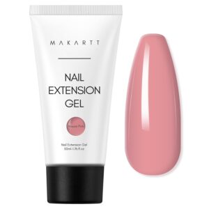 Makartt Poly Nail Gel-50ML Builder-Elegant Colored for Extension Strengthener 3D Diy,Resistent Hard Gel, Large Capacity Manicure Design Home Salon-Mauve Pink