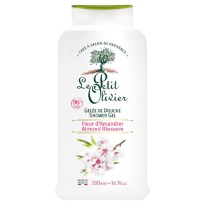 Shower Gel, Almond Blossom, 16.9 oz - Natural Ingredients - Neutral pH - Sulfate-Free - Paraben-Free - Soap-Free - Dye-Free - Transparent Shower Gel - for All Skin Types