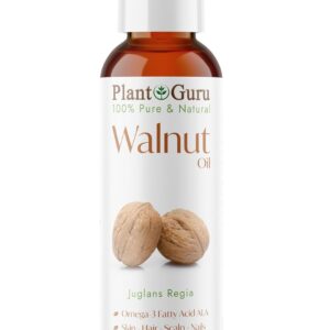 Walnut Oil 2 fl. oz. - Cold Pressed 100% Pure Natural - Skin, Body, Face, and Hair Growth Moisturizer. Great For Creams, Lotions, Lip balm and Soap Making