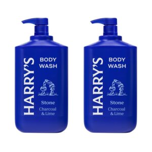 Harry's Men's Body Wash with Pump- Stone - (2 Pack) 30 fl oz - Shower Gel for Men - No Parabens, Sulfates, or Dyes
