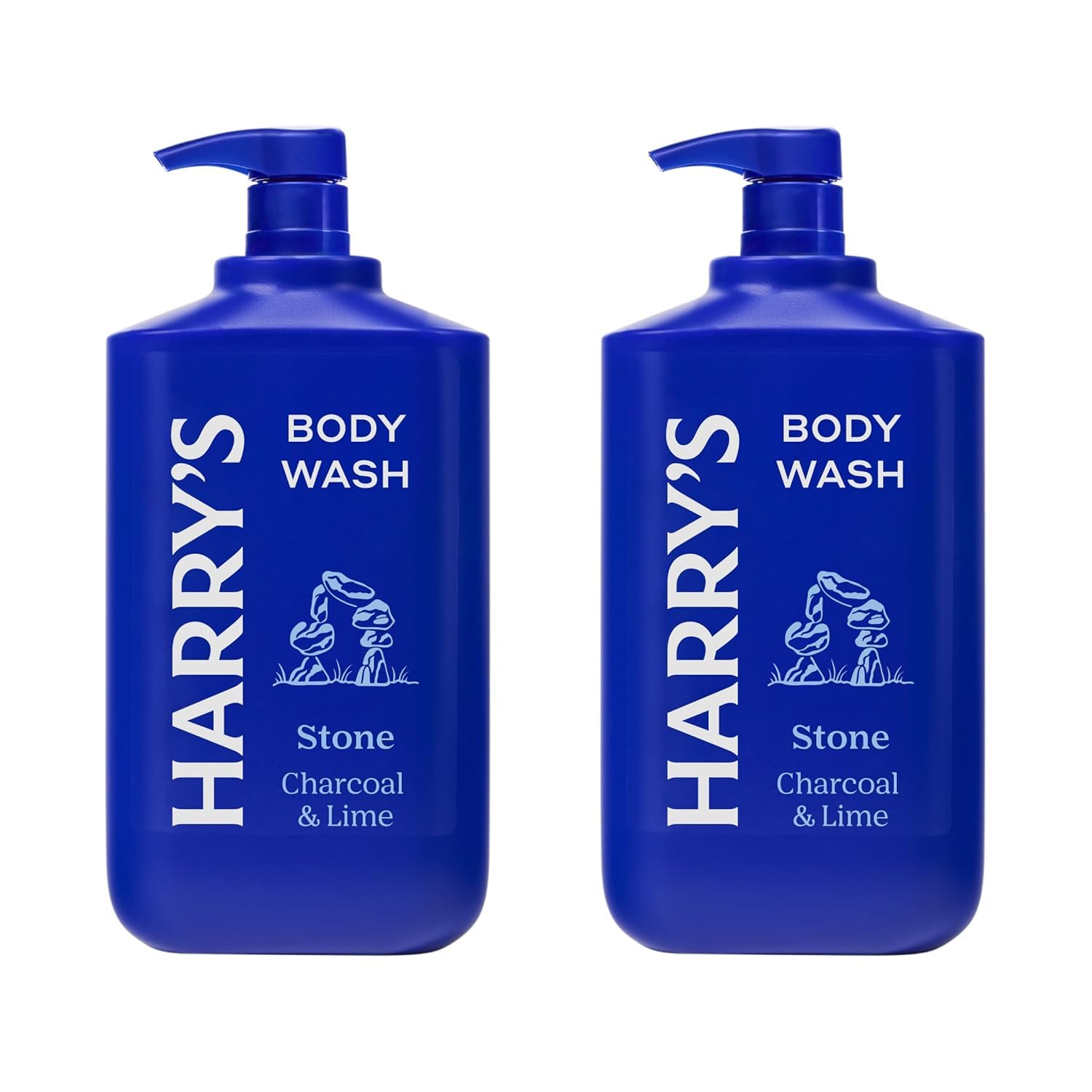 Harry's Men's Body Wash with Pump- Stone - (2 Pack) 30 fl oz - Shower Gel for Men - No Parabens, Sulfates, or Dyes