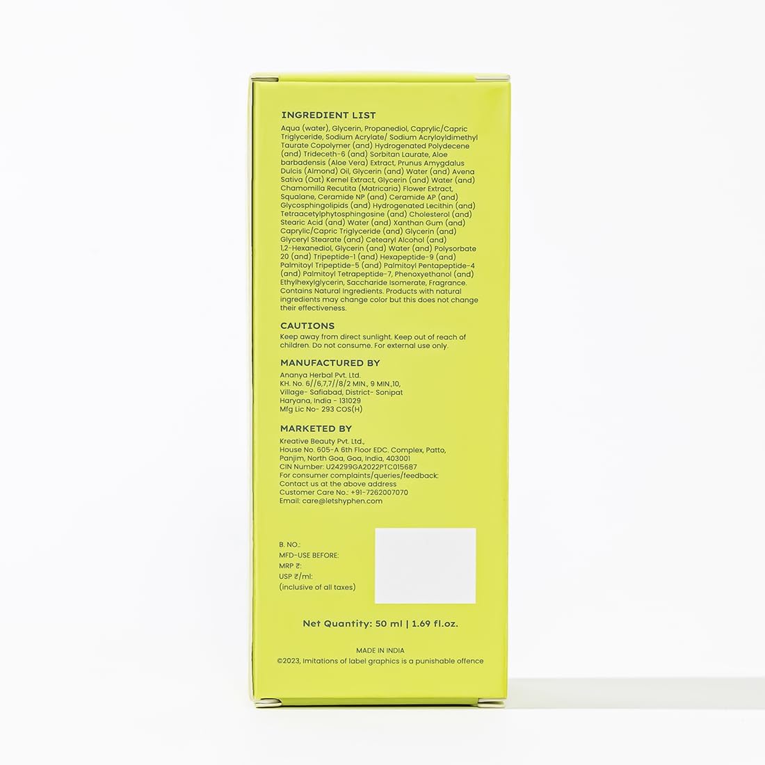 Hyp Hen Barrier Care 50ml Face Cream Oily Combination Skin Peptides Ceramides - Image 7