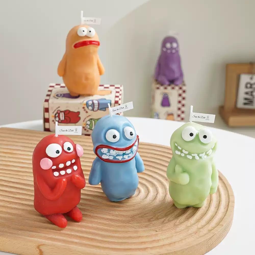 Whimsical Monster Scented Candles – 5 Unique Scents, Fun Decorative Aromatherapy Candle – Handmade Cute Monster Shaped Candle for Home, Office, Gift – Approx. 4 Inches Tall - Image 4