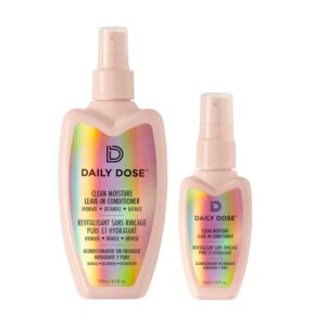 DAILY DOSE Leave-In Conditioner (8.5oz + 2oz Duo) Hair Detangler Spray (Award Winning), Paraben Free, Phthalates Free, Cruelty Free, Vegan