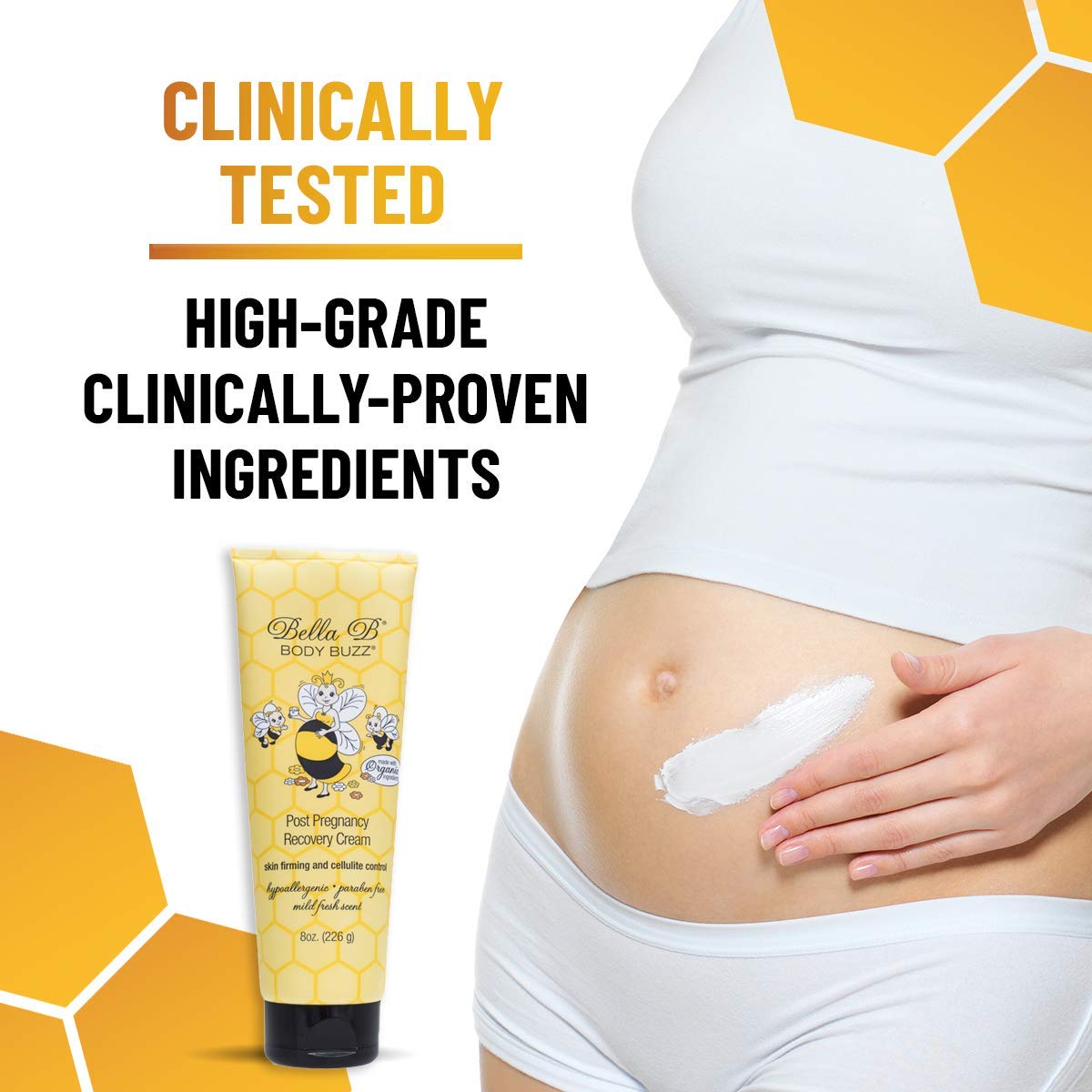 BELLA B Body Buzz Cream - Cellulite Cream - Skin Firming Cream For Pregnancy - Deep Moisturizing Body Cream - Belly Butter For Pregnancy, Cellulite and Firming Cream, 8 Ounce - Image 3