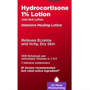 Amazon Basic Care Maximum Strength 1% Hydrocortisone Anti-Itch Lotion for Eczema, 3.5 ounce (Pack of 1)