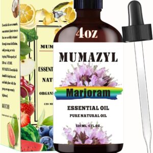 Marjoram Essential Oil, Marjoram Oil 4 Fl Oz 120ML for Diffuser Humidifier Yoga Cleaning DIY Candle Soap Making Essential Oils