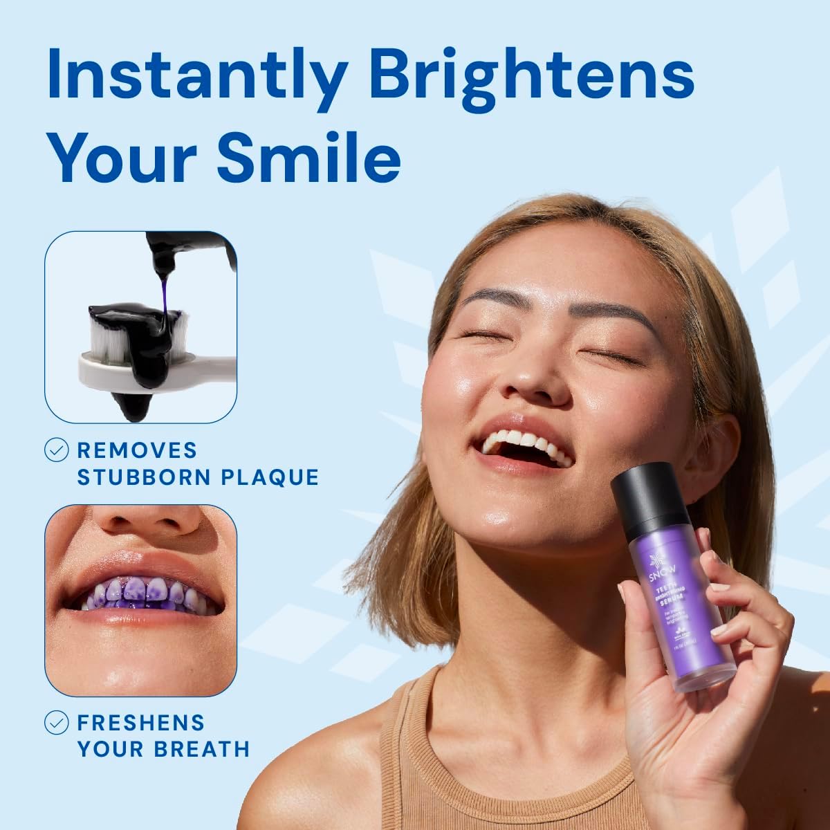 SNOW Teeth Brightening Purple Serum | Gentle & Enamel Safe Instant Brightening for Brighter Smile | Dental Care, Hygiene, & Tooth Care Bright Smile for Events Daily Confidence 2 Month Supply - Image 3