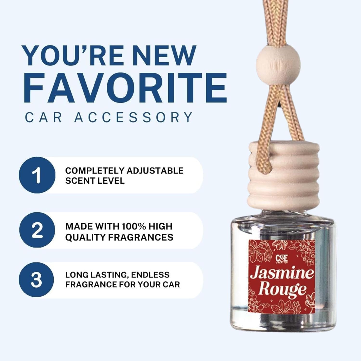 CE Craft Hanging Car Air Freshener – Fragrance Oil Diffuser with Essential Oils – Long-Lasting Aromatherapy Scents for Automobiles – 4 Pack, Designer - Image 6