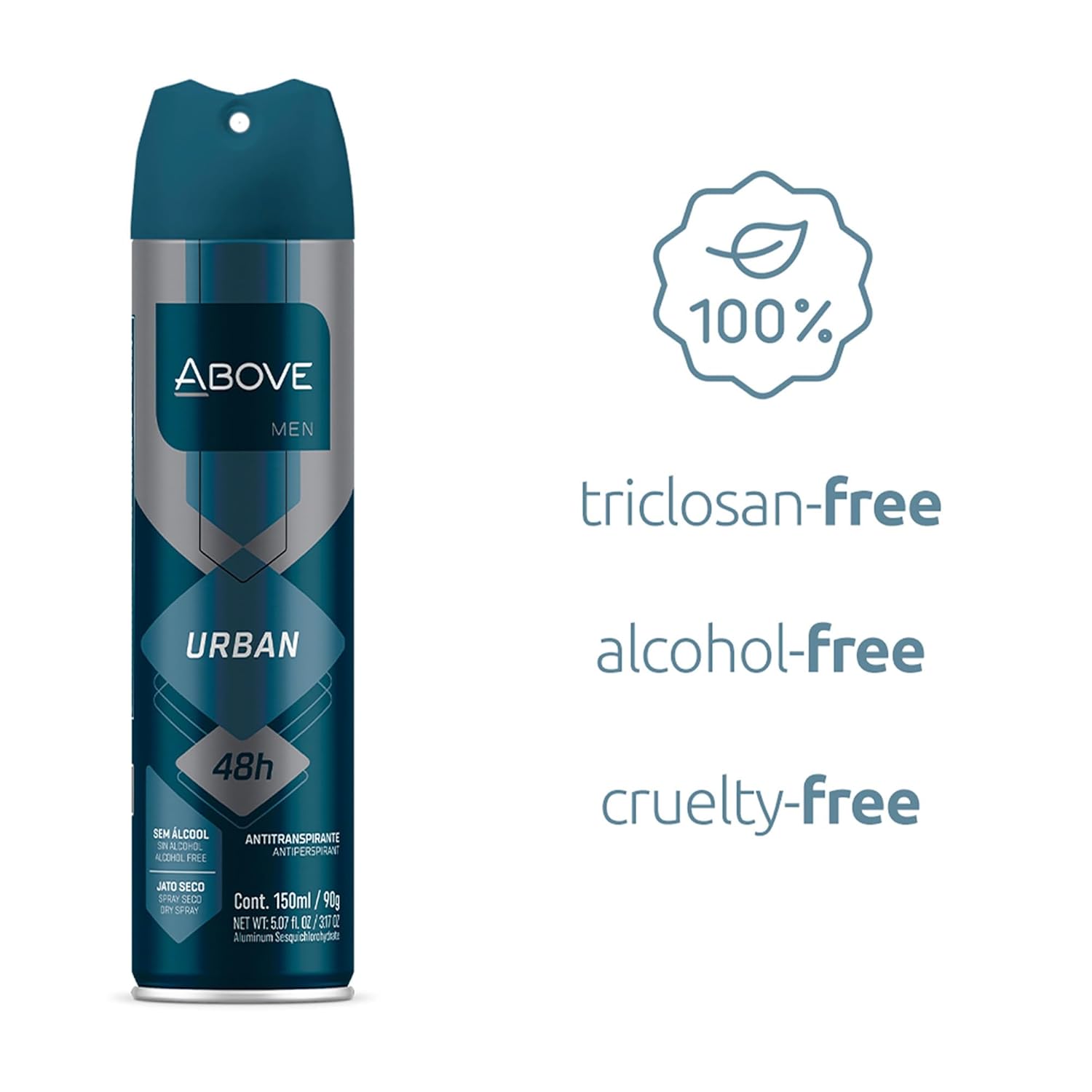ABOVE 48 Hours Antiperspirant Deodorant, Urban, 3.17 oz - Dry Spray Deodorant for Men - Citrus Scent - Antiperspirant Spray - No Stain - Cruelty-Free - Image 3